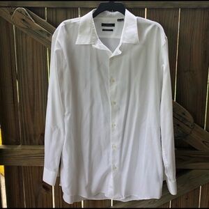 Marc Anthony White Slim Fit Long Sleeve Button Up